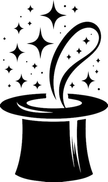 Magical hat icon vector A stylish top hat silhouette vector art ...