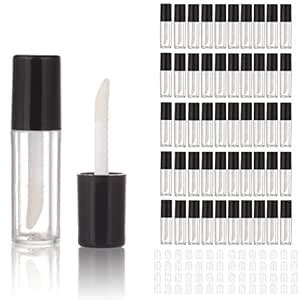 Amazon COSIDEA 52pcs Empty Black 0 8ml Mini Lip Gloss Tubes