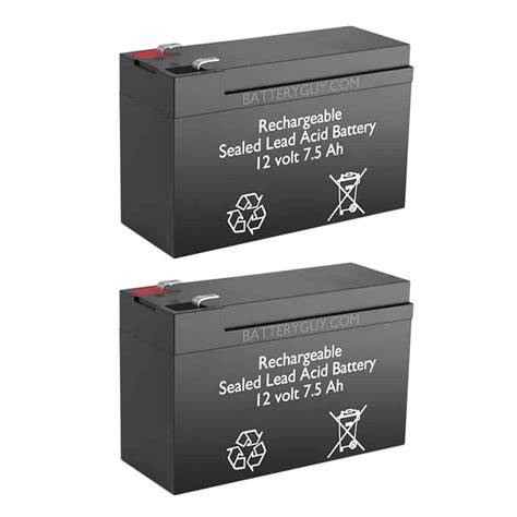 12v 7 5Ah Rechargeable Sealed Lead Acid High Rate Battery Set Of Two