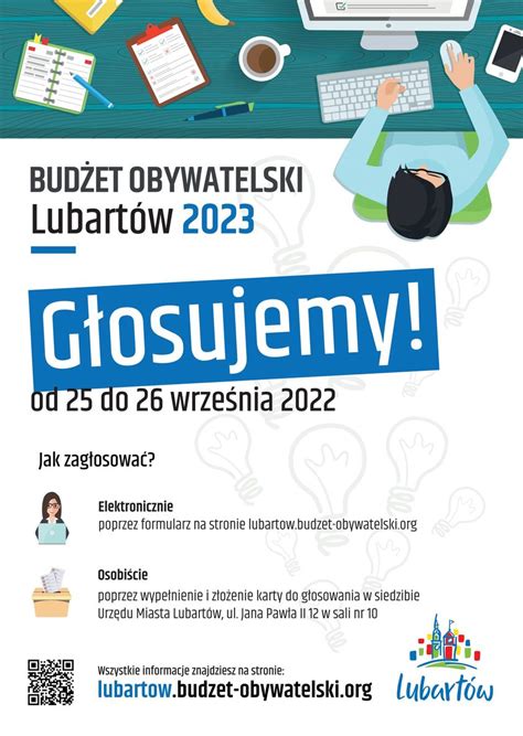 Głosuj na projekty w Budżecie Obywatelskim 2023 Lubartowiak witamy