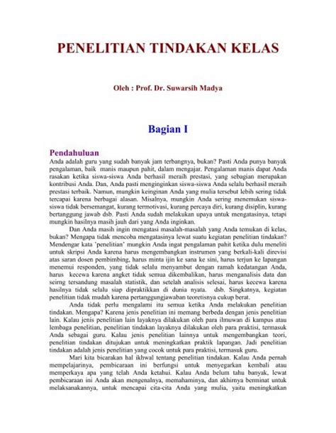 Penelitian Tindakan Kelas Pdf