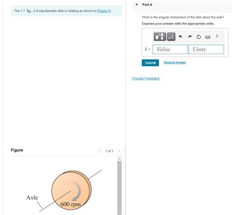 Solved The Kg Cm Diameter Disk Is Rotating As Shown Chegg