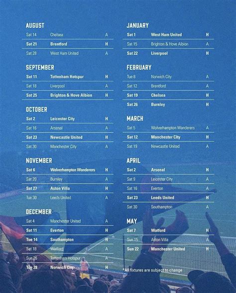 21/22 Crystal Palace fixtures. : crystalpalace