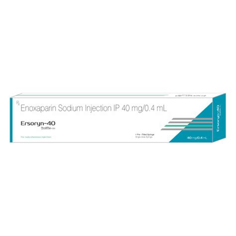 ERSORYN 40 Prefilled Syringe Pfs 0 4ml Buy Medicines Online At Best