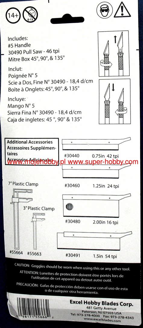 Mitre Box Set Wk5 Handle And Saw Blade Excel Hobby Tools 55666