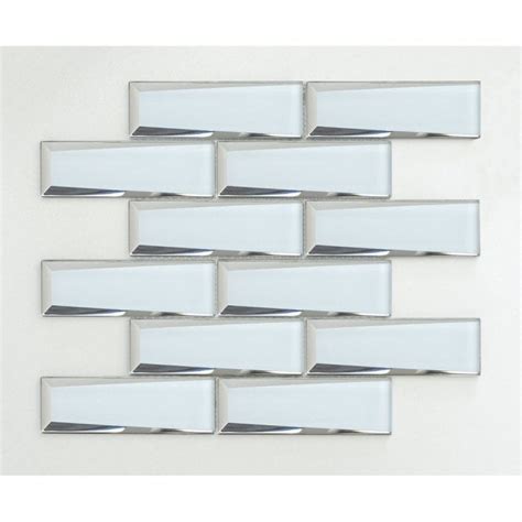 Glass Mirror White 30cm X 30cm Mosaic Tile