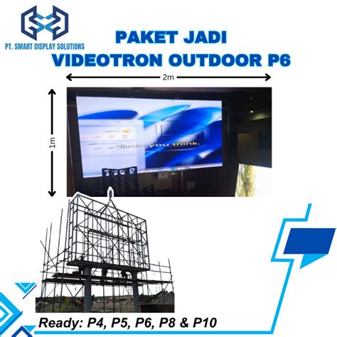 Jual Videotron Outdoor P6 Paket Jadi Size 2mx1m Cabinet Fixed Module