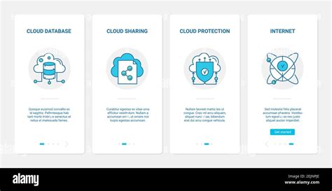 Cloud Database Protection Safety Technology Vector Illustration Ux