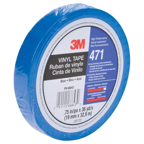 M Vinyl Tape Blue In X Yd Mil