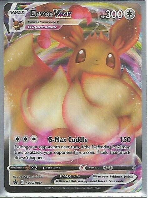 Mavin Eevee Vmax SWSH087 NM Full Art Promo Rare Pokemon Card