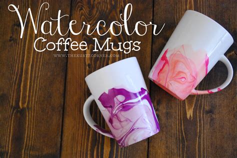 The Kurtz Corner Easy Diy Gifts Watercolor Coffee Mugs Youtube Video