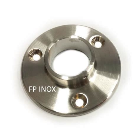 Platine inox Satinée Pour tube 33 7mm Angle 90 inox 304 A2 Embase