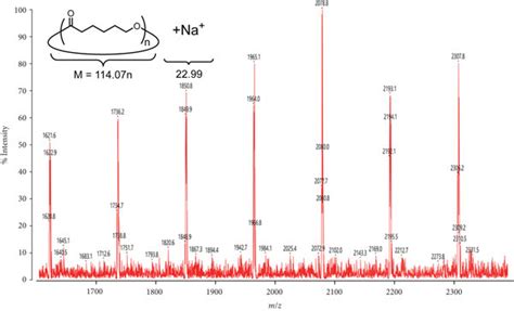 Maldi Tof Ms Spectrum Of The Pcl Obtained With 1b Run 5 Download