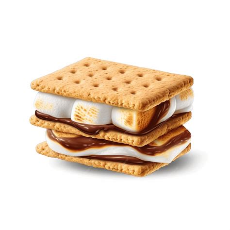 premium ai image  homemade smore isolated   white background