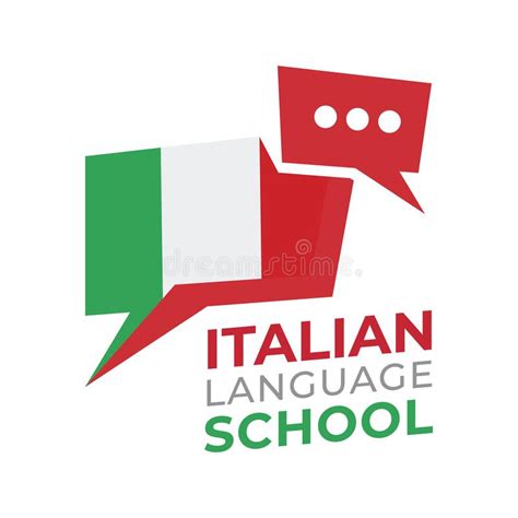 Logotipo Vectorial De La Escuela De Lengua Italiana Ilustración del