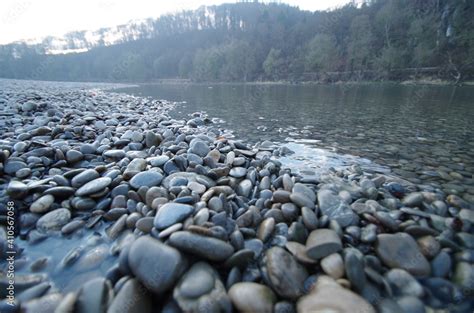 Kieselsteine Am Wasser In Der Natur Stock Photo Adobe Stock