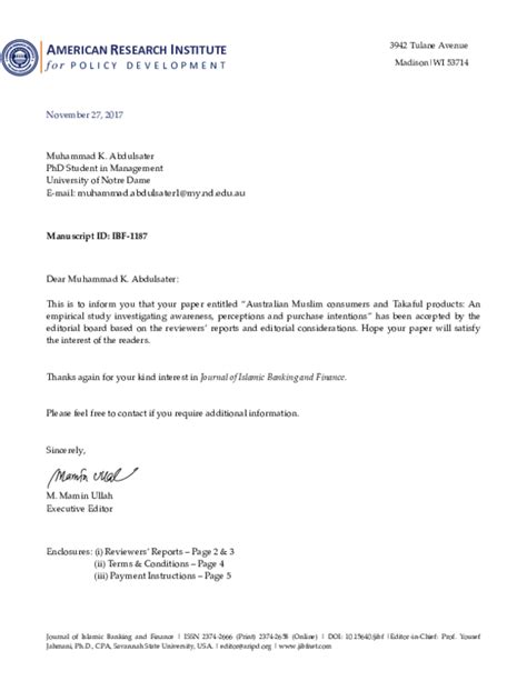 Pdf Letter Of Acceptance For Publicationpdf