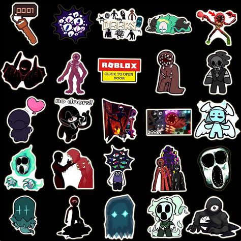 Doors Roblox Stickers Vinyl Stickers Custom Stickers Bumper Etsy