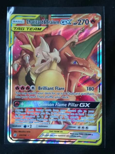 Pokemon Charizard Braixen Gx Sm Cosmic Eclipse Set Eur