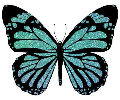 Glitter Butterfly Design Png