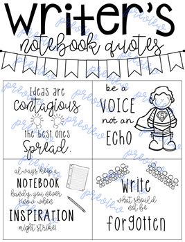 Writer's Notebook Ideas & Organization FREEBIE by impact in intermediate