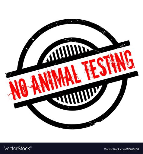 No Animal Testing Rubber Stamp Royalty Free Vector Image