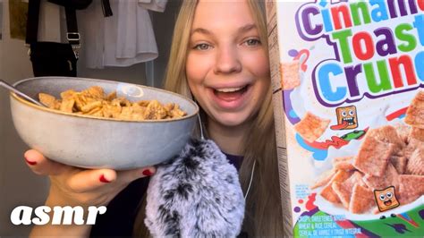 Asmr Trying Cinnamon Toast Crunch Cereal 🥣 Youtube