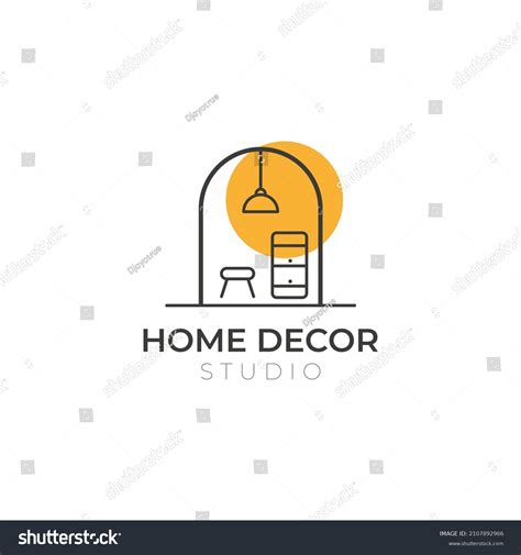 Home Decor Icon Logo Minimalist Living Stock Vector (Royalty Free ...