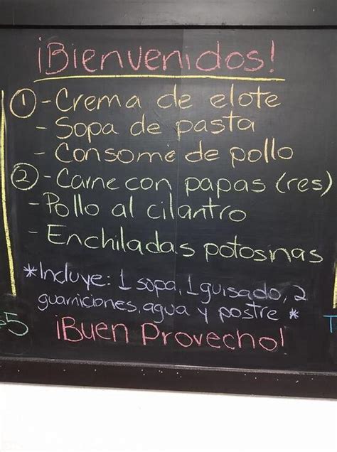 Carta del restaurante El Sazón De Mamá Santiago del Querétaro Calle