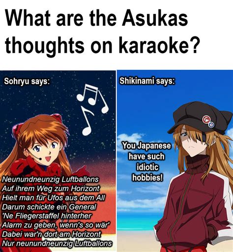 Asuka On Karaoke R Evangelionmemes