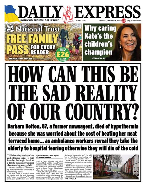 Daily Express Front Page Th Of January Tomorrow S Papers Today