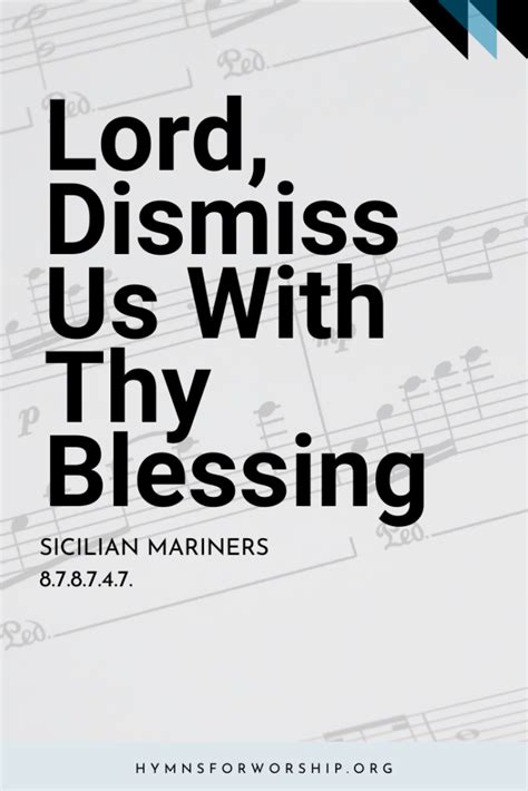 Sdah Lord Dismiss Us With Thy Blessing Hymns For Worship