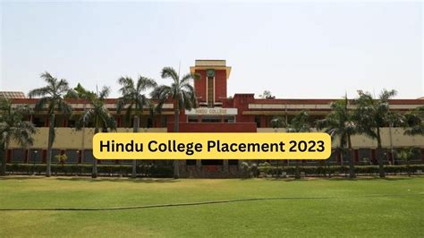 Hindu College, DU Records Highest Placement Package of Rs 36.5 LPA in ...