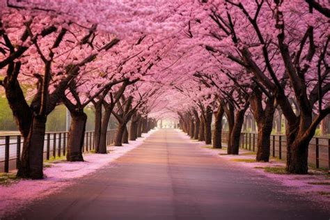 Cherry Blossom Road Stock Photos, Images and Backgrounds for Free Download