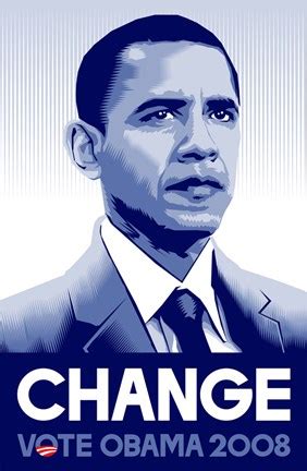 Barack Obama - (Change) Campaign Poster Wall Poster by Unknown at FulcrumGallery.com