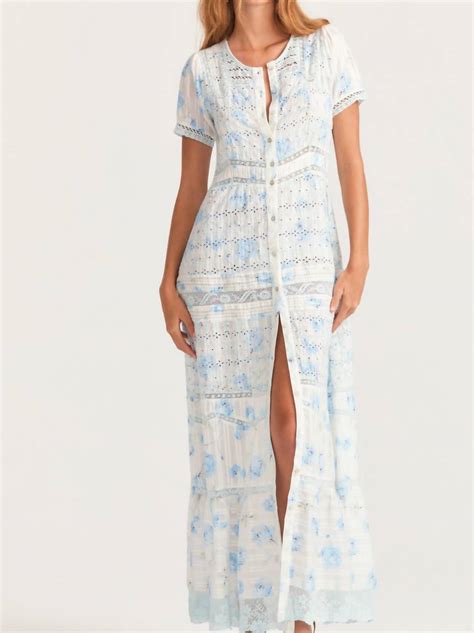 Buy Loveshackfancy Medina Victorian Maxi Dress In Santa Rosa River