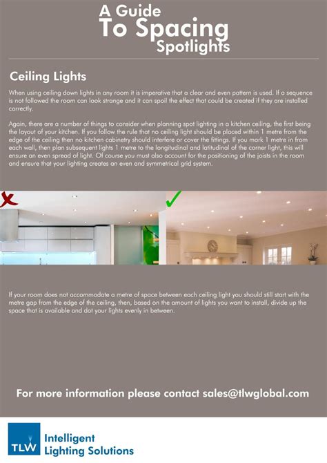 Guide To Spacing Ceiling Lights - Lighting Solutions England