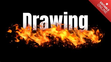 Drawing Realistic Burning Text Effect Generator