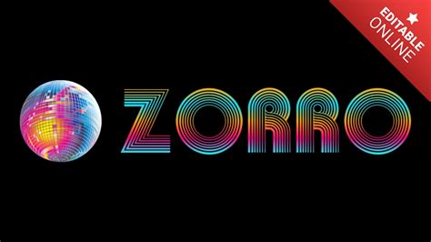 Zorro | Disco Style | Text Effect Generator