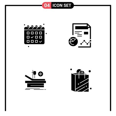 Set Of Commercial Solid Glyphs Pack For Gym Theater Report Analytics