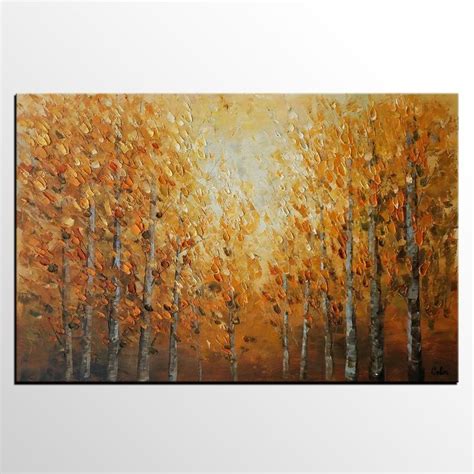 Autumn Tree Painting, Forest Tree Painting, Landscape Painting for Liv ...