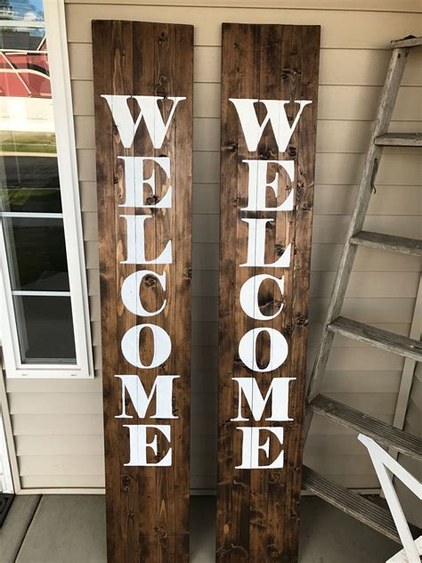 Custom 6ft Tall Welcome Front Porch Signs Front Porch Signs Porch