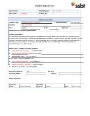 Activity 1Incident Report Form Docx Incident Report Form Reported By