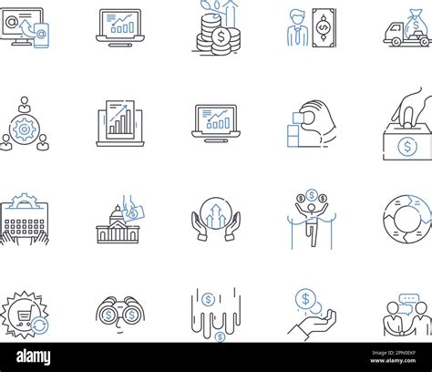 Finance Tech Outline Colecci N De Iconos Fintech Financiero