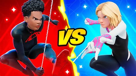 Miles Morales Vs Gwen Stacy By Iphone Fortnite