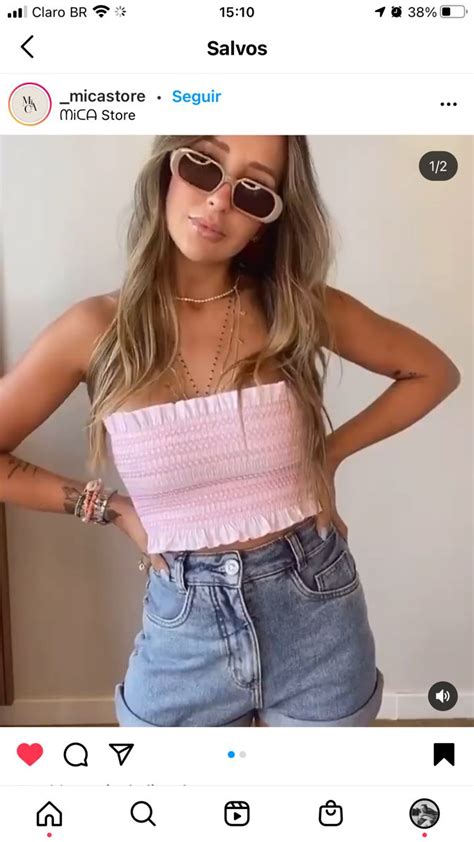 One Shoulder Blouse Denim Shorts Women Fashion Rio De Janeiro Moda