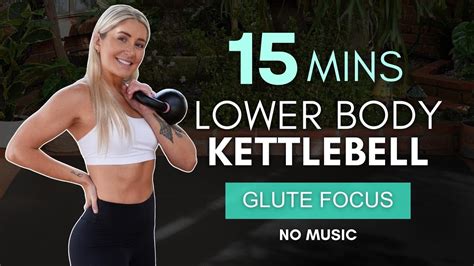 15 Min Intense Glute Supersets Kettlebell Workout No Repeat No Jumping No Music Youtube