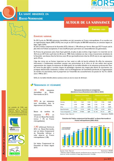 La santé observée en Basse Normandie Autour de la naissance