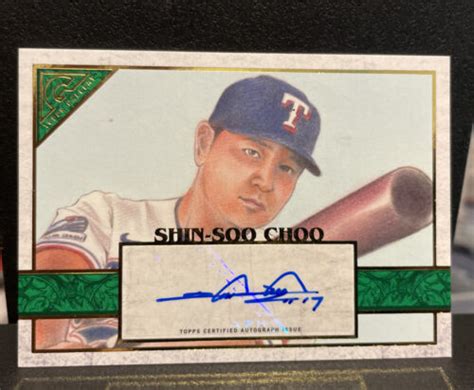 Topps Gallery Shin Soo Choo Autograph Green Texas Rangers