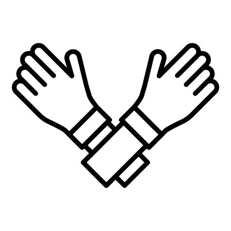 Hands Crossed Icon Style 21211630 Vector Art at Vecteezy